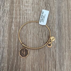 Alex and Ani J initial bracelet